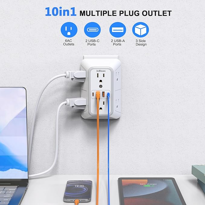 JcBlaon Outlet Extender Surge Protector - Image 2