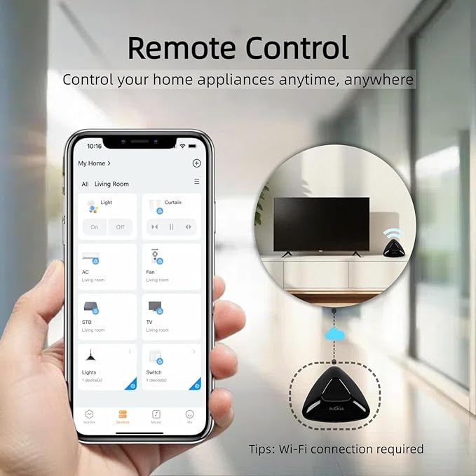 BroadLink Universal IR/RF Remote RM MAX, Wi-Fi & BLE Smart Hub - Image 6
