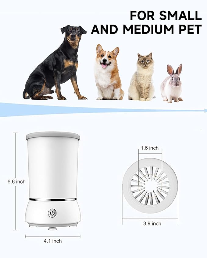 Automatic Dog Paw Cleaner for Dogs，Electric Dog Foot Paw Washer Cup and - Image 4
