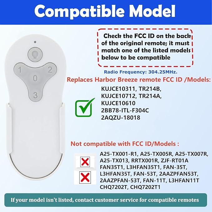 Ceiling Fan Remote Control Compatible - Image 2