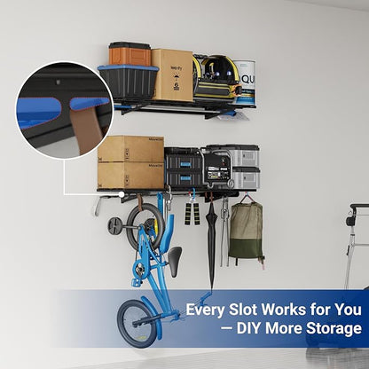 FLEXIMOUNTS 2-Pack 1x4ft 12-inch-by-48-inch Wall Shelf Garage Storage Rack Wall - Image 5