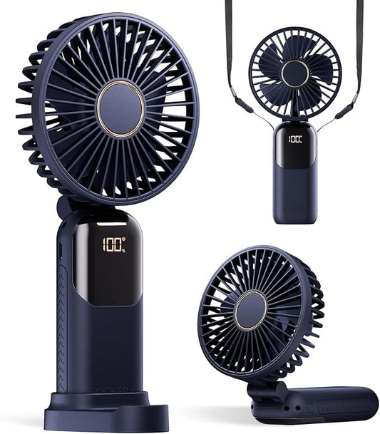 GOCKERA Portable Fan, 4200mAh Battery Operated Fan, 5 Speeds&Digital Display by GOCKERA