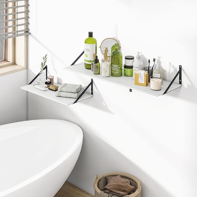 Heimlove White Deep Floating Shelves - Image 7
