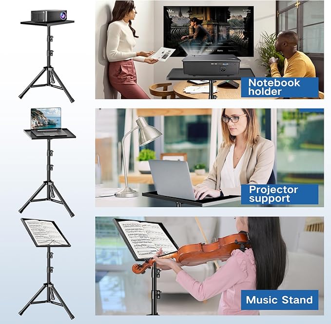 Projector Stand, 33LB Load Bearing & 22-55" Height Adjustable, - Image 8
