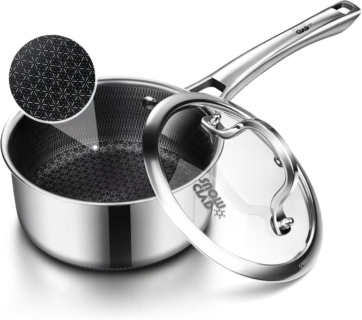 sauce pan with lid,1.5 quart hybrid nonstick sauce, main product view