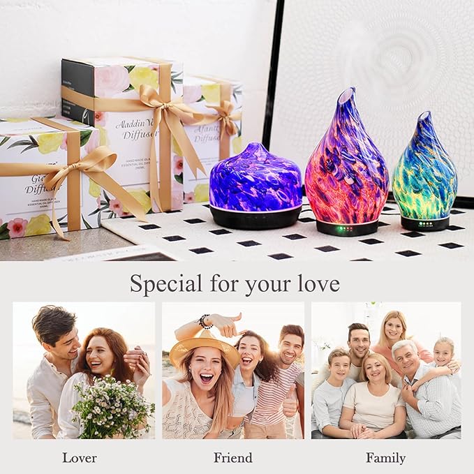 Porseme 500ml Glass Essential Oil Diffuser Aromatherapy Ultrasonic Cool Mist - Image 6