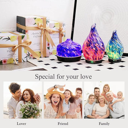 Porseme 500ml Glass Essential Oil Diffuser Aromatherapy Ultrasonic Cool Mist - Image 6