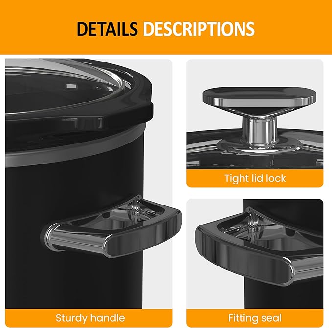 Sunvivi 2 Quart Slow Cooker, Small Slow Cooker - Image 5