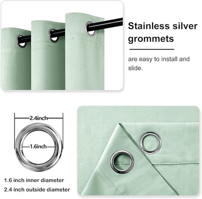 DWCN Blackout Curtains for Bedroom, Thermal Room Darkening Curtain Drapes for - Image 4