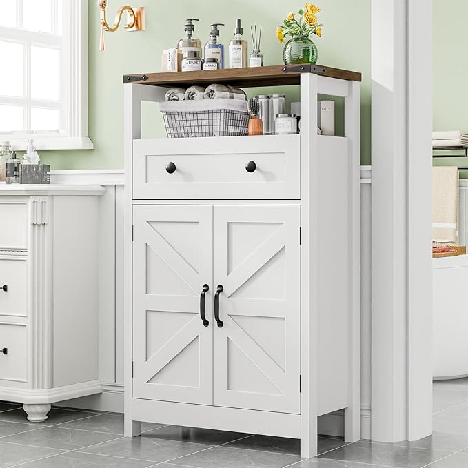 Farmhouse Bathroom Storage Cabinet by Befrases