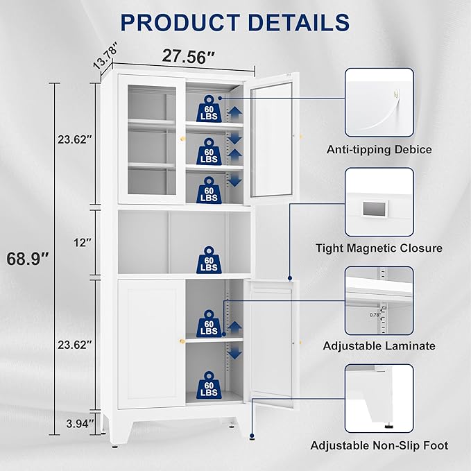 Metal Pantry Storage Cabinet - Image 3