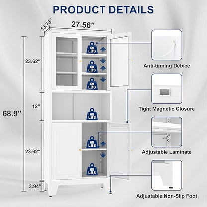 Metal Pantry Storage Cabinet - Image 3