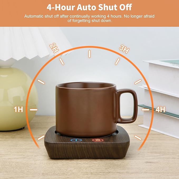 VOBAGA Imitation Wood Grain Coffee Cup Warmer & Mug Warmer - Image 3