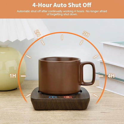 VOBAGA Imitation Wood Grain Coffee Cup Warmer & Mug Warmer - Image 3