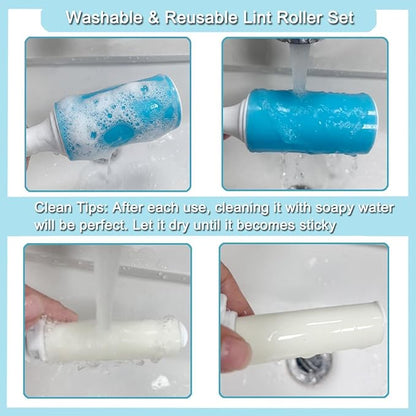 Reusable Washable Lint Roller 3 Pack, Sticky Gel Lint Rollers, Cat Dog Pet Hair - Image 5