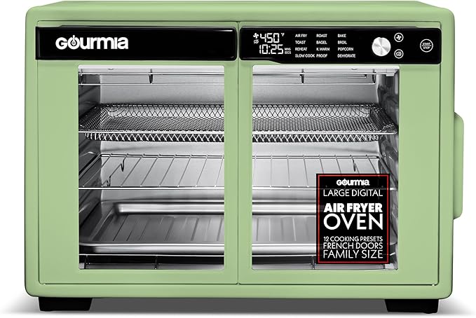 Gourmia French Door Air Fryer Oven - 37 Qt Large Capacity Convection Toaster by Gourmia