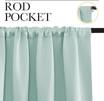 NICETOWN RV Blackout Curtains for Camper Windows, Aqua Blue, Kitchen Curtains - Image 2