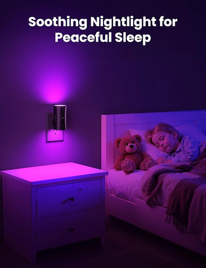 Sujeet Purple Night Light, Plug in Wall Light - Image 8