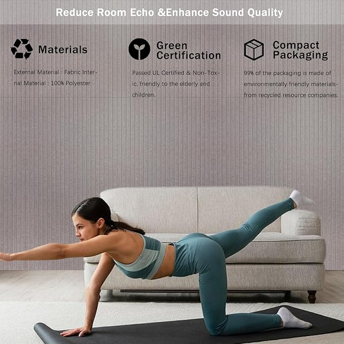 EVENRISING Acoustic Panels 10-Pack, Acoustical Wall Panels 47.2x23.6x0.4 inch - Image 8