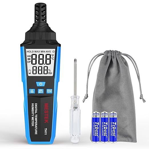MESTEK Temperature Humidity Meter, High Precision Digital Hygrometer by MESTEK