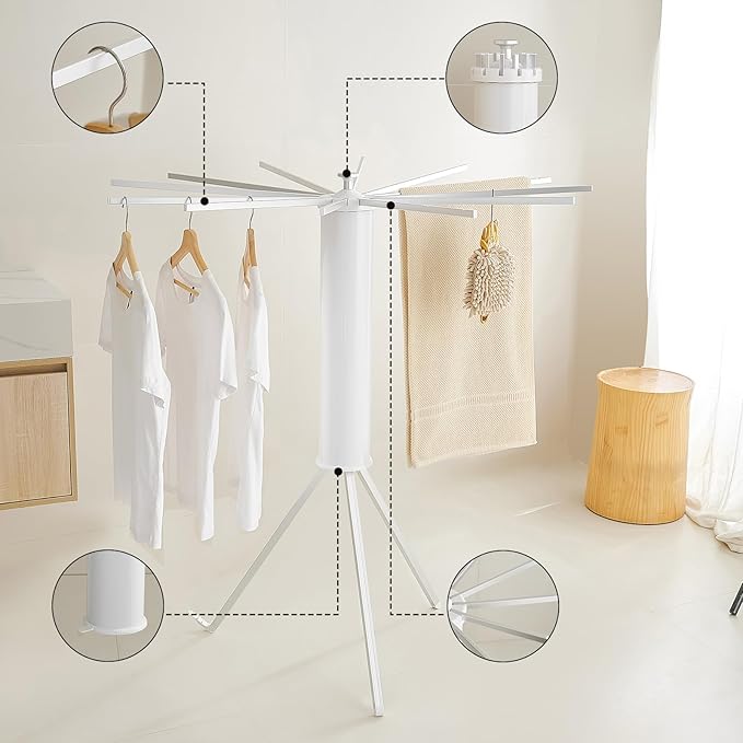 JOOM Tripod Clothes Drying Rack, Garment Rack Portable and Foldable Space - Image 5