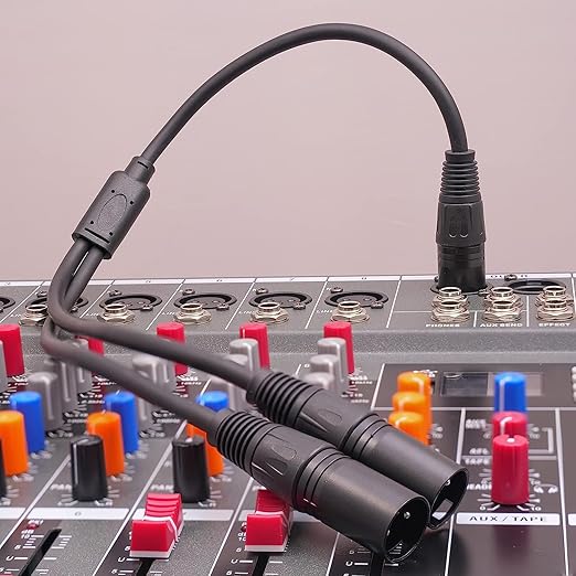2 Pack XLR Splitter Cable, 1 Female to 2 Male, 5 FT Stereo Mic to L&R Audio - Image 4