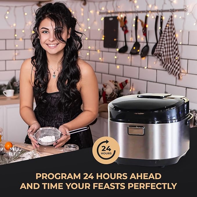 Buffalo Titanium Grey IH SMART COOKER, Rice Cooker and Warmer, 10 cups of rice - Image 6