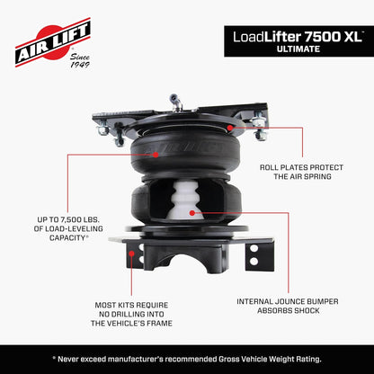 air lift 57541 loadlifter 7500 xl ultimate air, side view