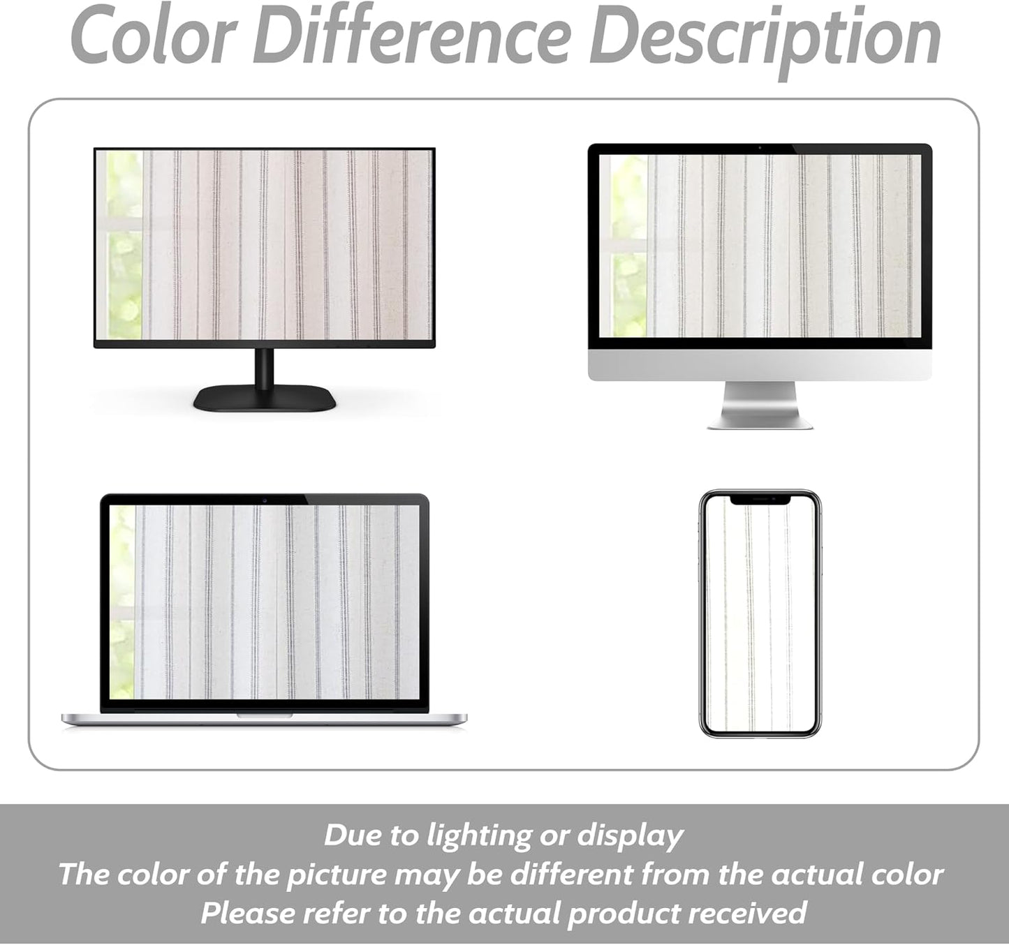 DriftAway Farmhouse Double Layer Linen Blackout Tie Up Curtains Thermal Insulated Vertical Striped Fully Lined Balloon Roman Shade Bathroom Window Adjustable Rod Pocket 45 Inch by 63 Inch Gray