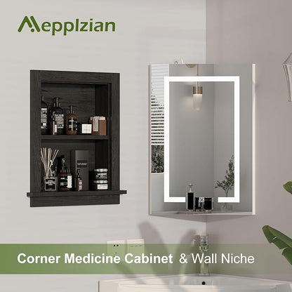 Recessed Medicine Cabinet, 14x18 in Wall Bathroom Cabinet - Image 5