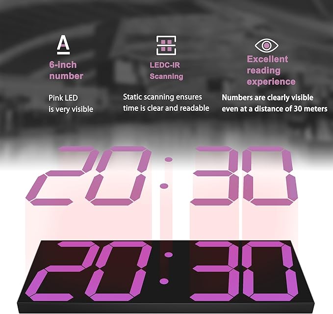 CHKOSDA LED Large Digital Wall Clock, Oversize Wall Clock - Image 6