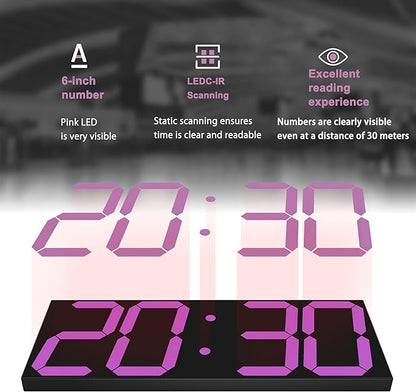 CHKOSDA LED Large Digital Wall Clock, Oversize Wall Clock - Image 6