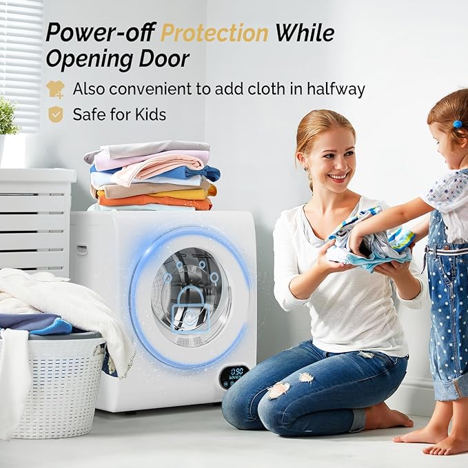 ROVSUN Portable Clothes Dryer, 110V 850W High End Front Load Laundry Tumble - Image 5