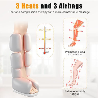 Leg Massager with Heat and Compression, Foot and Calf Massager - Image 6