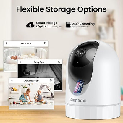 Cinnado Security Camera Indoor-2K 360° WiFi Cameras - Image 6