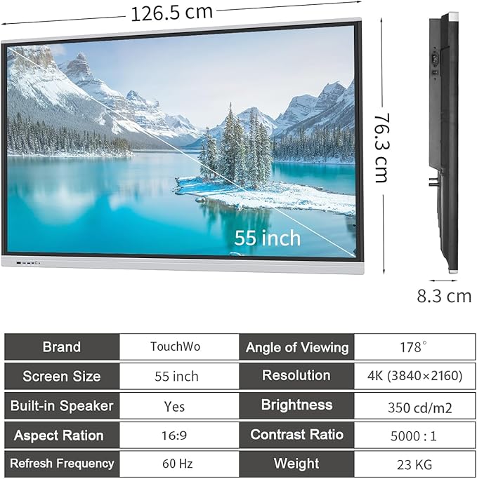 55" Touchscreen Monitor Smart Board, 4K Interactive Presentation Electronic - Image 7