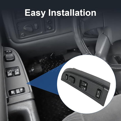 DICMIC Front Driver Side Master Power Window Switch and Door Lock & Black Bezel - Image 7