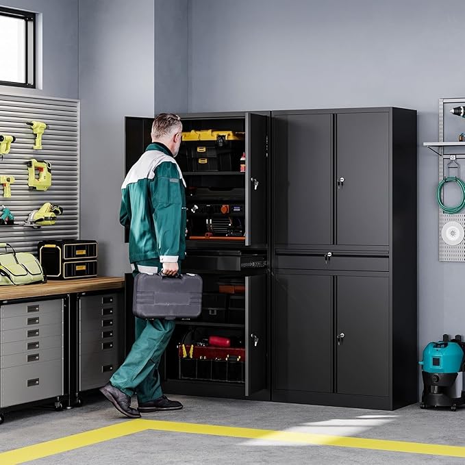 Letaya Metal Garage Storage Cabinet - Image 2