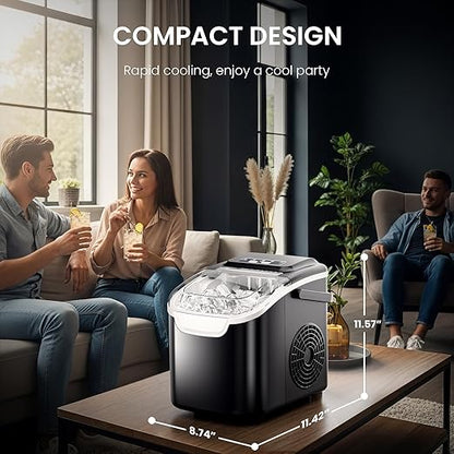 Antarctic Star Pro-Grade Countertop Ice Maker, 8 Cubes in 6 Mins, Self-Cleaning - Image 7