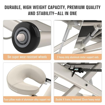 Heavy Duty Electric Massage Table, Electric Lift and Electric Backrest 2 Motor - Image 3