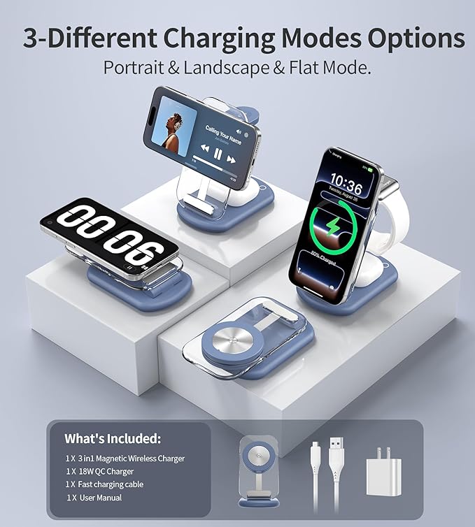 3 in 1 Magnetic Wireless Charging Station - Image 4
