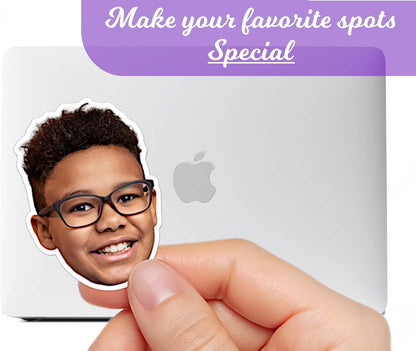 Personalized Funny Face Picture Decals, Portrait | Your Sheet with Face Stickers, Customized, Waterproof, Funny Photo Stickers, Fancy Gift Idea