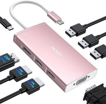 USB C Docking Station Dual Monitor Adapter by HODO