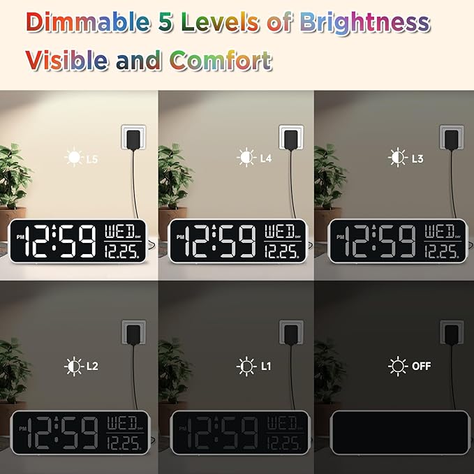 Peakeep Large Display Digital Alarm Clock - Image 4