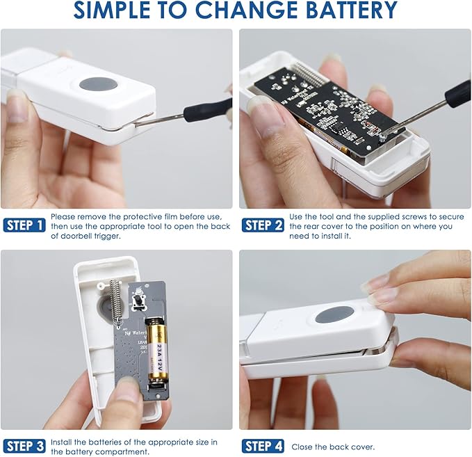 Wireless Door Bell, PHYSEN Waterproof Doorbell Chimes - Image 9