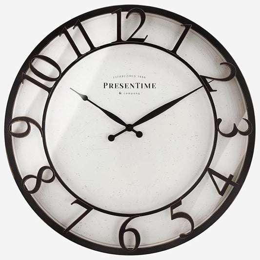 Presentime & Co 21" Farmhouse Series Wall Clock, Vintage Style, Retro Clock by Presentime