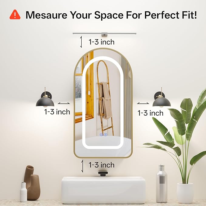 LED Arched Bathroom Medicine Cabinet - Image 6