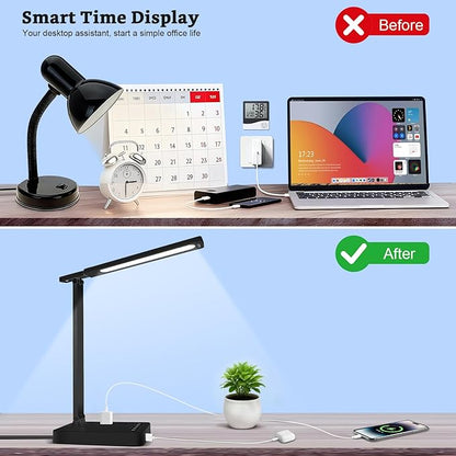 Smart Desk Lamp with 4-in-1 Charging Station, 5 Color temperatures and 5 - Image 5