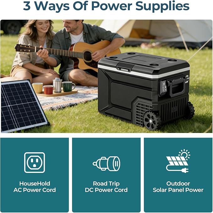 12V Portable Refrigerator, 68 Quart Dual-Voltage 12V/24V DC Car Cooler - Image 7