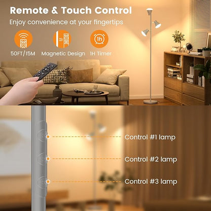 SIBRILLE 36W LED Tree Floor Lamp, Dimmable Tall Standing Lamp - Image 6